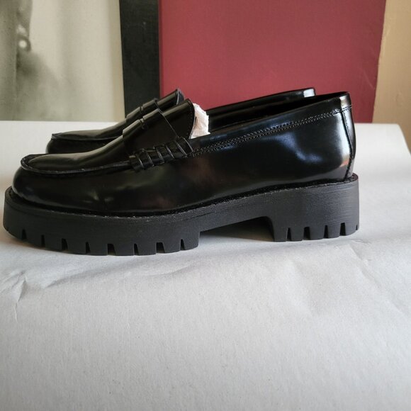NWOT BLACK STEVE MADDEN LANGSTEN LOAFERS SZ 8.5 - Picture 5 of 8